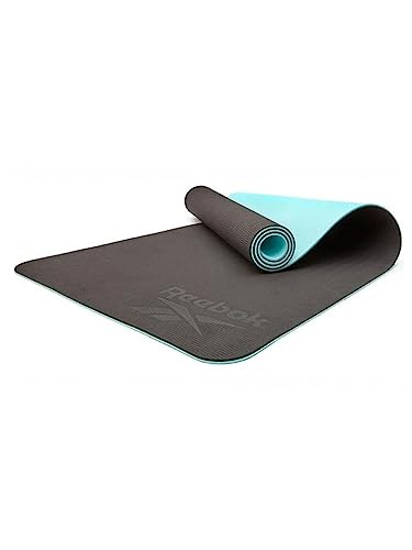Reebok Azul Esterilla de Yoga de Doble Cara de 6mm, Unisex-Adult