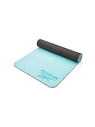 Reebok Azul Esterilla de Yoga de Doble Cara de 6mm, Unisex-Adult