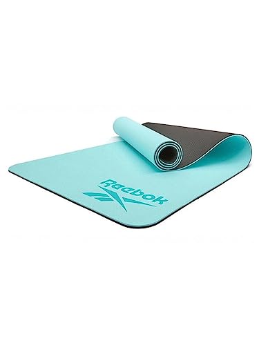 Reebok Azul Esterilla de Yoga de Doble Cara de 6mm, Unisex-Adult
