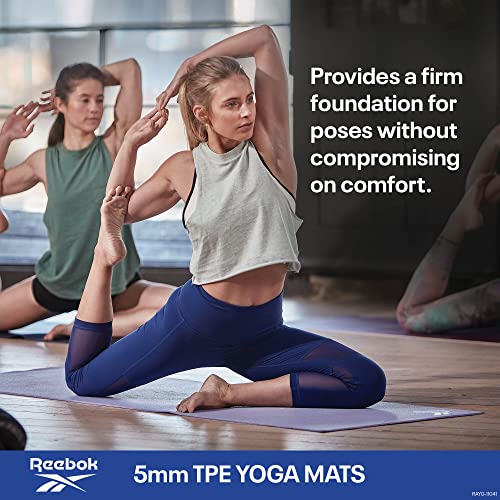 Reebok Esterilla de Yoga-5mm-Púrpura, Unisex-Adult, Púrpura
