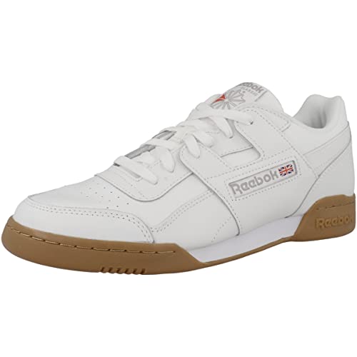 Reebok Workout Plus, Zapatillas de Deporte Unisex Adulto, White/Carbon/Classic Red Royal-Gum, 45 EU