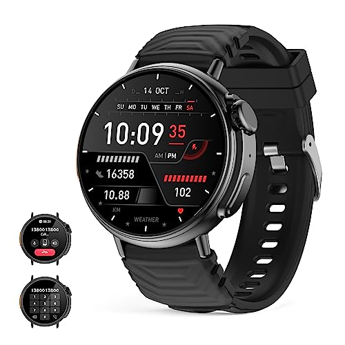 Reloj inteligente Ultra Hombre mujer con llamadas y WhatsaApp (recibir/hacer llamada),1,52" redonda pantalla HD fitness tracker con Monitor Sueño,smartwatch con 120+ Deportes Modos para Android iOS