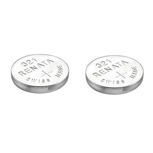 Renata 321 SR616SW - 2 pilas de reloj de óxido de plata sin mercurio, 1,55 V