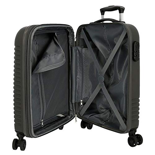 ROLL ROAD India, Maleta De Cabina Expandible Unisex Adulto, Antracita, Media