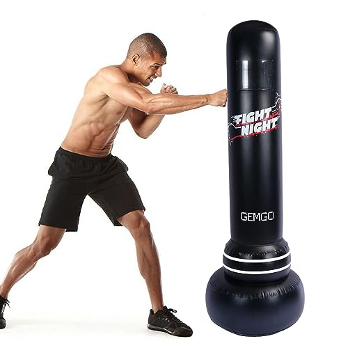 Saco de Boxeo para Niños Adultos, JanTeelGO Saco de Boxeo para Niños de 180 cm con Diseño de Bolsillo, Bola de Gran Velocidad de PVC Grueso de 0,4 mm