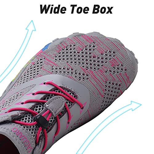 SAGUARO Hombre Mujer Zapatillas Barefoot, Rosa Pink, 39