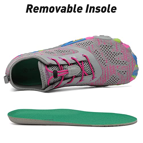 SAGUARO Hombre Mujer Zapatillas Barefoot, Rosa Pink, 39