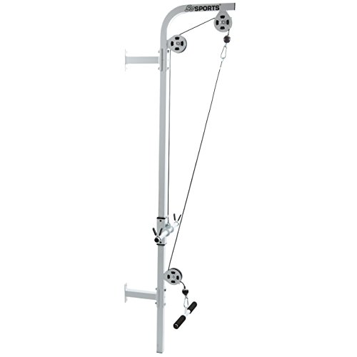 ScSPORTS® Lat Puller para Montaje en Pared - Tirador de Cable, Barra de Tirador de Lat, Barra de Tríceps, Antideslizante, Acero - Entrenamiento de Fuerza, Fitness, Gimnasio en Casa, Musculación