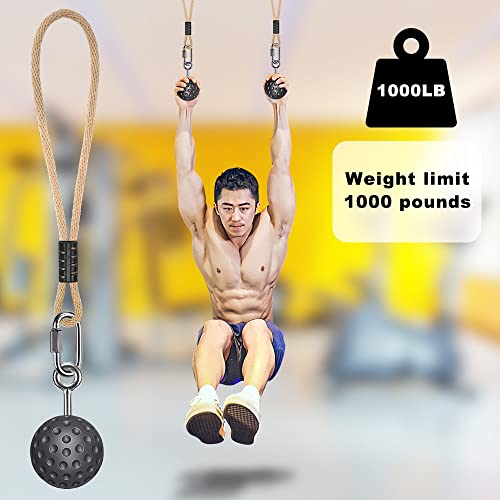 SELEWARE Agarre de Pelota de dominadas, Antideslizante para Escalada en Roca Que sostiene la Pelota de Potencia para fijación de Entrenamiento de Fuerza, dominadas de Agarre para Barra de Barbilla