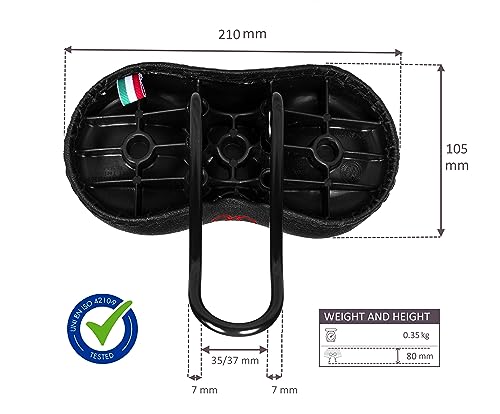 sellOttO Corsa - Joven Asiento Ergonómico, Anti prostatico Vulvitis Dermatitis - Ideal para Bicicleta Pedaleo asistido, Montaña, Triathlón, Spinning