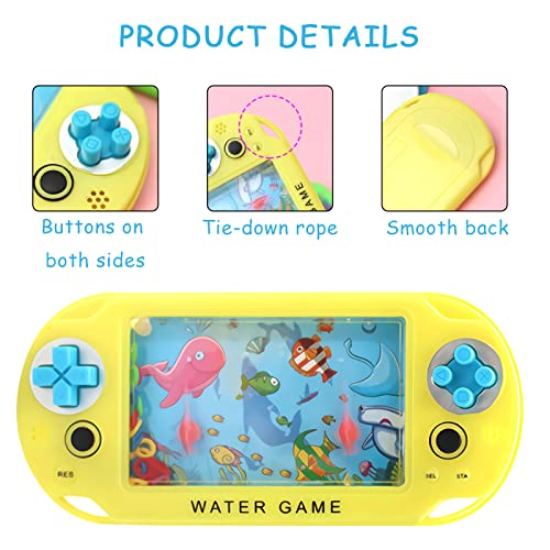Shinybox Juego de Agua de Mano, 8 Pieza Juegos de Agua Portátil Consola Anillo de Agua Arcade Mini Juego de Anillo de Agua Lanzamiento de Anillo, Regalos para Cumpleaños de Niños