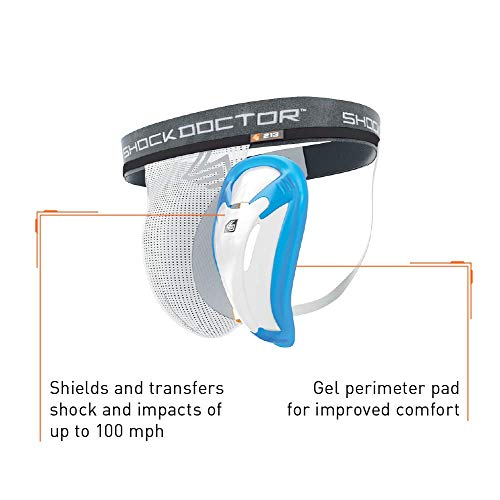 Shock Doctor Tiefschutz Core Supporter Bioflex Cup - Material de entrenamiento para hockey sobre hielo, copa L/Adulto , color blanco, talla: L