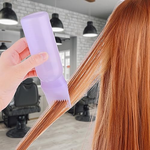 Sibba 2 Botellas Aplicadoras De Peine Raíz Botella Aplicadora Aceite Para El Cabello 6 Onzas Tinte Cepillo Aplicador Con Escala Graduada Profesional Herramienta Peinado Colorear Y Peinar