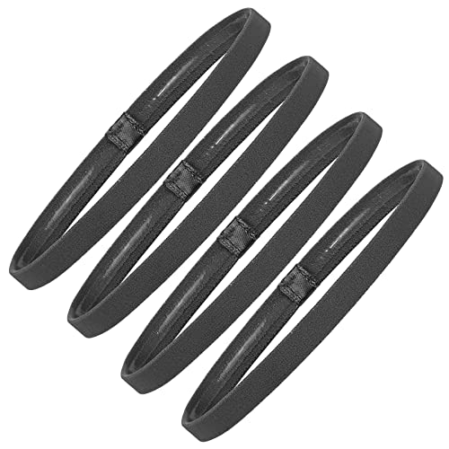 Sibba Diademas Elásticas Deportivas 4 Paquetes de Entrenamiento Atlético Deporte Fútbol Antideslizante Agarre de Silicona Diadema Fina Mini Diadema para Yoga Accesorios Al Aire Libre