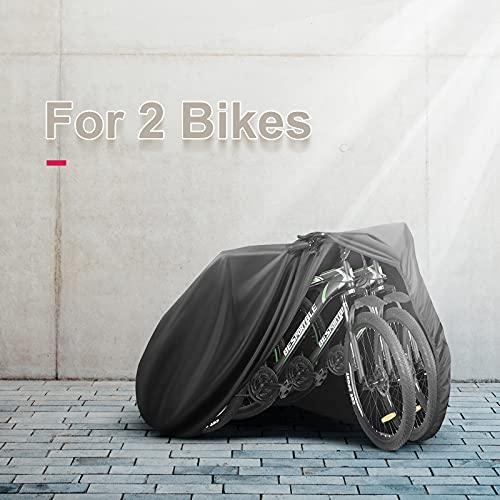 SIBOTER Funda Bicicleta Exterior, 210D Oxford Funda Bicicleta, Funda Bicicleta Exterior Impermeable con Orificio de Bloqueo & Bolsa de Almacenamiento, 200x70x110cm