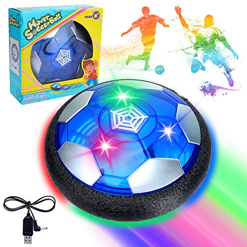 Sinwind Air Power Football, Juguete Infantil Globo con luz LED Hover Fútbol, Juegos de fútbol Interior Exterior Regalo de cumpleaños Navidad para niños niñas
