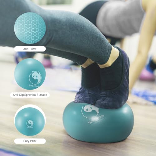 Slim Panda Pelota de Pilates 23cm, Antiexplosión Antideslizante PVC Pelota de Gimnasia, Soft Balones de Yoga para Terapia Geriátrica, Domicilio, Fitness, Entrenamiento del Equilibrio