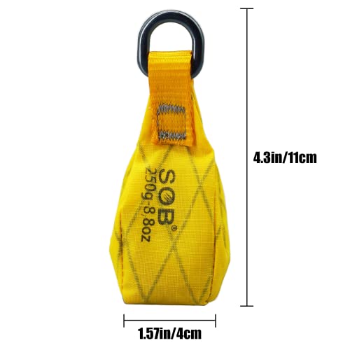 SOB Bolsa de Pesas para Tiro Deportes al Aire Libre Arbolista Árbol Escalada en Roca Cuerda para espeleología Bolsa de Pesas para arrojar Bolsa Montañismo Amarillo