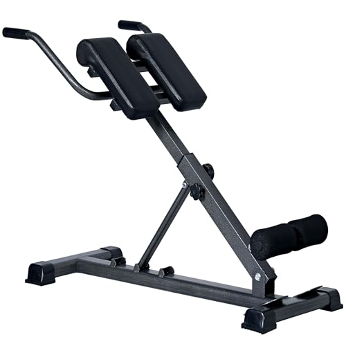 soges Silla Romana Hiperextensión Banco Romano Banco de Musculación Ajustable Multifuncional Equipo de Ejercicio Extensión de Espalda
