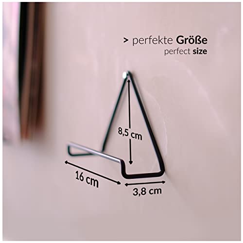 Soporte vinilos pared | 4 Piezas | Almacenamiento de Vinilos | Color Metal Negro Mate | Soporte de Pared para Discos | Accesorios para Discos y Estantería para Vinilos | Deco para la Pared