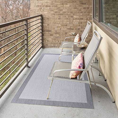 STORESDECO Alfombra Salon Vinilica Baño Hogar Cocina Pasillo Alfombras de habitacion Lavable Antideslizante Resistente para Exterior e Interior Gris Claro, 60 cm x 90 cm