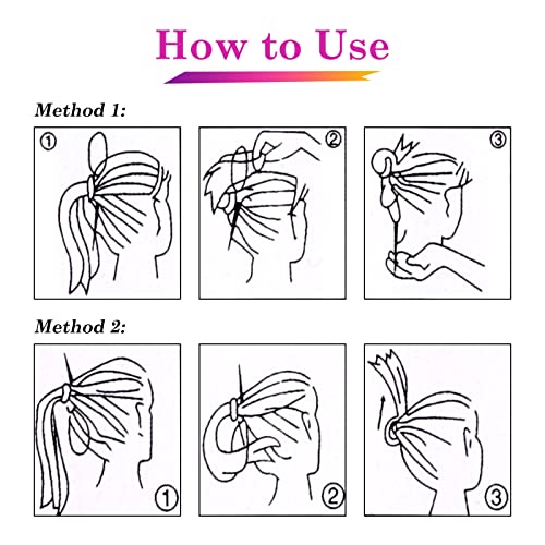 Sularpek Cabello Pull Aguja, 2 pcs Aguja para El Pelo, Profesional de Ayuda para El Peinado, Herramienta de Trenzado de La Cola para El Cabello para Niñas Moda Hair Design DIY (Negro)
