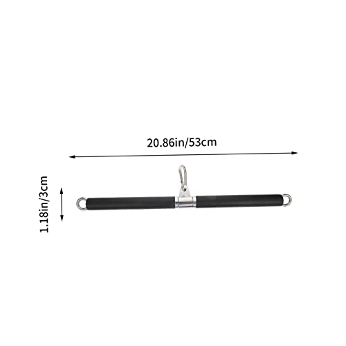SUPVOX 1 Pc Tire hacia Atrás De La Barra Bíceps De Pecho Manijas De Bandas Presione hacia Abajo La Polea Manija hacia Abajo Barra Recta Acero Inoxidable Rotar Deportes Piezas De Repuesto