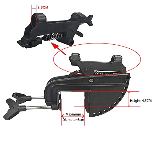 T-BOKO Soporte y montaje de bisagra, soporte de motor eléctrico para kayak para barco, clip de montaje fuera de borda inflable, negro