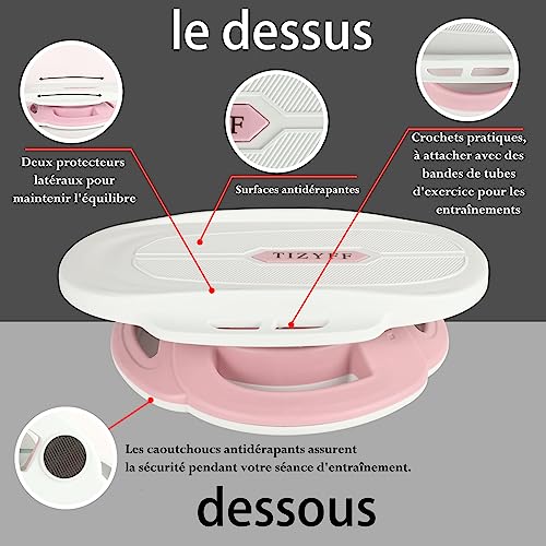 Tablero de torsión, la tabla de equilibrio TIZYFF sin ruido, utilizada para ejercicios de cintura, brazos, piernas y glúteos en interior/exterior del gimnasio.