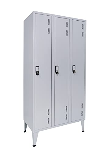 Taquillas Metálicas Triples 3 Puertas 1900x900x500 mm Riva