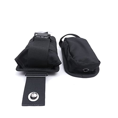 Tarragona Nuevos Bolsillos de CinturóN de Peso de Buceo de Nailon 1680D Negro de Repuesto 2 Piezas con Hebilla de LiberacióN RáPida-22,5X15X5Cm