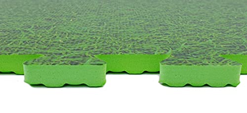 The Secret Home - Alfombra de Goma Eva - Esterilla Puzzle de 4 Piezas Imitación Césped - Piezas de 60 x 60 cm - Alfombra Baldosa Antideslizante Protector de Suelo, Gimnasio, Fitness, Yoga, Piscina
