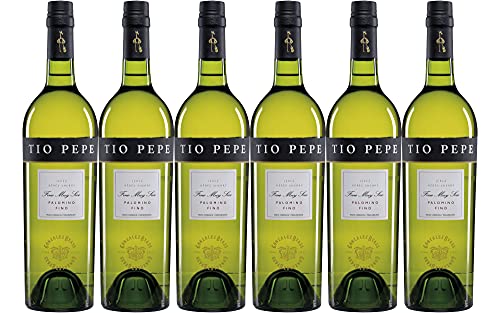 Tío Pepe - Vino Fino D.O. Jerez - 6 botellas de 750 ml - Total: 4500 ml