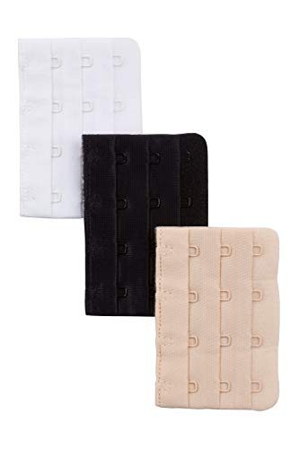 Ulla Popken Haken&ösenverschluss 3er Pack Extensores Sujetador, Multicolor (Multicolor 90), 75 (Talla del Fabricante: 1+) para Mujer