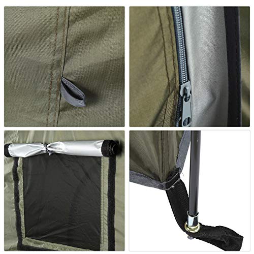 Vbestlife Cobertizo Impermeable para Bicicleta, Tienda de Campaña, Cubierta de Almacenamiento para Jardín, para Patio Trasero, Camping, Senderismo Al Aire Libre (Verde)
