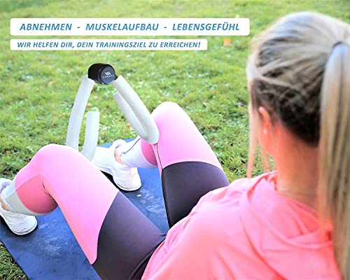 Venova® Prensa de piernas para entrenamiento de muslos, para el hogar [con banda de resistencia y bolsa de transporte] Dispositivo de entrenamiento para entrenamiento de resistencia, suelo pélvico,