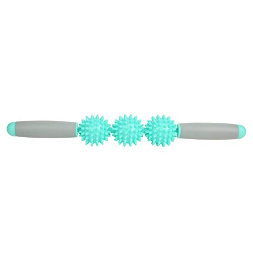 【Venta del día de la madre】Rodillo de Masaje Muscular para Gimnasio, Rodillo de Yoga para músculos, Nuevo 194.5g 3 Bolas de Erizo PVC + ABS Rodillo de Masa Muscular de Bolas de Erizo,