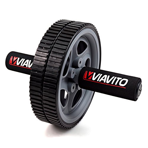 Viavito AB - Rueda de Ejercicios para Abdominales, Negro/Gris