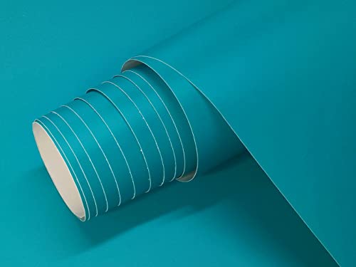 Vinilo Adhesivo Mate 40x300 cm TURQUESA Para Muebles Cocina Paredes Ventanas Manualidades Papel Adhesivo Decorativo (Turquesa, 40x300 cm)