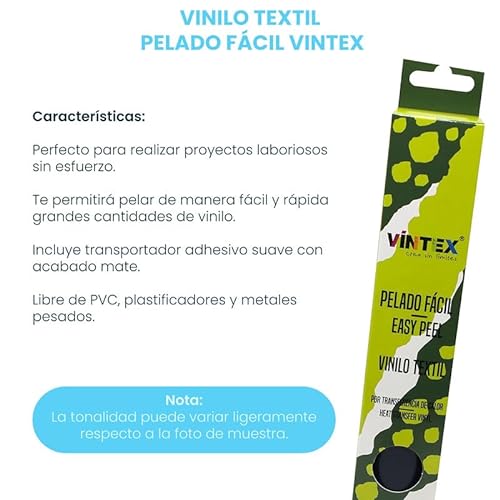 VINTEX - Vinilo Textil Turquesa 3 Metros - Fácil Pelado - Acabado Mate - Compatible con Todos Plótter de Corte - por Transferencia de Color - Libre de PVC - 25cm Ancho x 3m Largo
