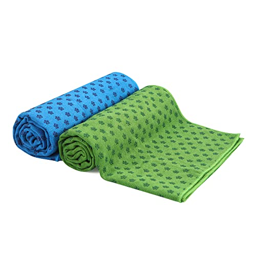 voidbiov Microfibra Toalla de Yoga Antideslizante para Hot Yoga con Malla Bolsa de Transporte, Secado Rápido Toalla Extra Larga
