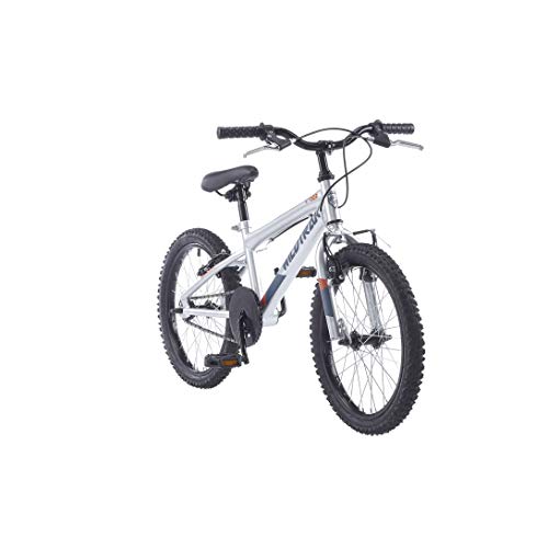 Wildtrak - Bicicleta 20 pulgadas para niños de 6 a 9 años con frenos ajustables - Plateada