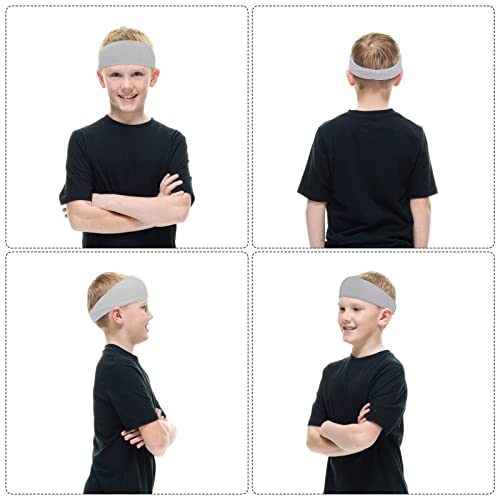 WLLHYF 2 Diademas Deportivas de 14,5 Pulgadas para niños, atléticas, elásticas, Que absorben el Pelo, Diademas de fútbol, Diademas de Entrenamiento Que absorben el Sudor para Ejercicio de niño y niña