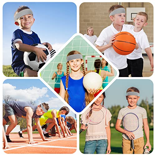 WLLHYF 2 Diademas Deportivas de 14,5 Pulgadas para niños, atléticas, elásticas, Que absorben el Pelo, Diademas de fútbol, Diademas de Entrenamiento Que absorben el Sudor para Ejercicio de niño y niña