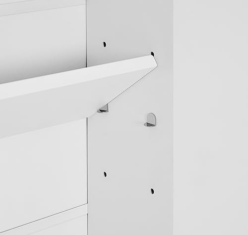 Yaheetech Armario de Baño de Pared con Espejo 70 × 15 × 65 cm 1 Estante de Altura Ajustable 2 Puertas 3 Taquillas Armario en Baño