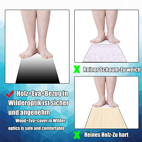 YARDIN Barra de equilibrio para el hogar, plegable, barra de gimnasia, barra de equilibrio, barra de equilibrio, gimnasia, haz de equilibrio para niños, adultos (morado)