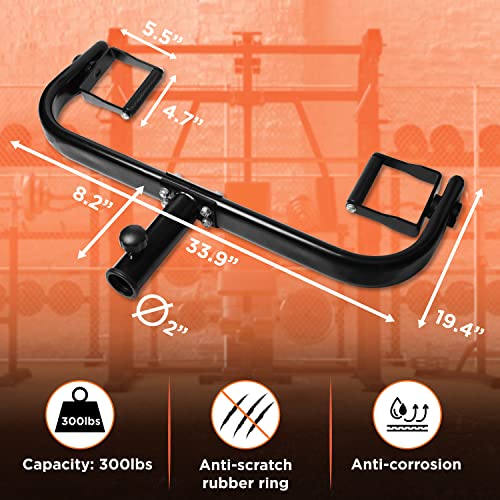 Yes4All Mango giratorio para minas terrestres, accesorio de barra de sentadillas de seguridad, accesorio de prensa vikingo para entrenamiento de cuerpo completo, se adapta a barras de 2 pulgadas con