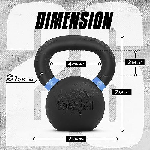 Yes4All SD7M Pesas con recubrimiento de polvo, 12 kg, Azul