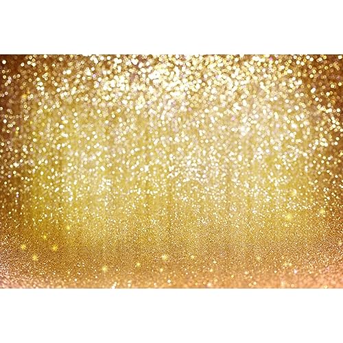 YongFoto 3x2m Vinilo Fondo de fotografía Bokeh de Oro de Fondo Lentejuelas Glitter Spots Luz Brillante Telón de Fondo Fotografía Fiesta cumpleaños Boda Estudio de Foto Fondos fotográficos