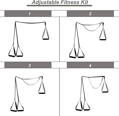 YOUUZ Entrenador de suspensión para casa y de viaje – el más ligero y más pequeño set de entrenamiento de honda para entrenamiento de fuerza y entrenamiento en casa (simple y ligero)